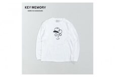 《2》【KEYMEMORY 鎌倉】カウボーイハットイラストロングTシャツ WHITE