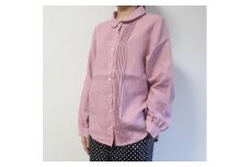 北鎌倉のアトリエよりお届け フレンチリネンのピンタックブラウス【カラー：ピンク】