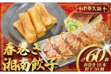 ぎょうざ 餃子 50個 ( 25個 × 2 パック )  春巻き 10本 セット 春巻 肉汁 大きい 旨い 小分け パック 豚肉 ぶた 野菜 焼き餃子 gyouza ギョーザ 冷凍餃子 生餃子 冷凍 ご飯 おかず 夕食 はるまき 時短 手作り餃子 冷凍食品 中華 大新 神奈川 湘南 藤沢