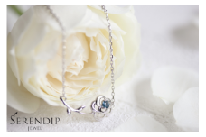 Blue Rose Pt トパーズ ネックレス レディース ジュエリー アクセサリー  pt950 ペンダント とぱーず ブルートパーズ シンプル 一点もの おしゃれ かわいい プレゼント ギフト 贈り物 SERENDIPJEWEL 株式会社菜畑 神奈川 湘南 藤沢