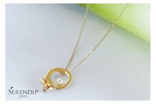 Calla K10 ダイヤモンド パールネックレス レディース ジュエリー アクセサリー  ねっくれす ダイヤ だいや ペンダント イエローゴールド  パール シンプル 一点もの おしゃれ かわいい プレゼント ギフト 贈り物 株式会社菜畑 神奈川 湘南 藤沢