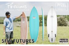 PYZEL SURFBOARDS PRECIUS 5FIN FUTURES サーフボード パイゼル　サーフィン 藤沢市 江ノ島【Size：5'4"、Width：18 3 /4"、Thickness：2 3 /16"、Volume：26.00L】江の島 江ノ島 神奈川 湘南 藤沢