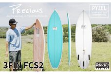 PYZEL SURFBOARDS PRECIUS 3FIN FCS2 サーフボード パイゼル　サーフィン 藤沢市 江ノ島【Size： 5'4"、Width：18 3 /4"、Thickness：2 3 /16"、Volume：26.00L】江の島