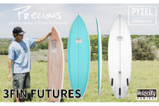 PYZEL SURFBOARDS PRECIUS 3FIN FUTURES サーフボード パイゼル　サーフィン 藤沢市 江ノ島【Size： 5'9"、Width：19 1/2"、Thickness：2 5 /16"、Volume：30.80L】江の島