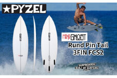 PYZEL SURFBOARDS MINI GHOST Rund Pin Tail 3FIN FCS2 パイゼル サーフボード サーフィン【6'2" 20 1/4" 2 3/4" 37.60L】江の島 江ノ島