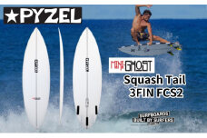 PYZEL SURFBOARDS MINI GHOST Squash Tail 3FIN FCS2 パイゼル サーフボード サーフィン【5'7" 19 1/8" 2 1/2" 29.20L】江の島 江ノ島