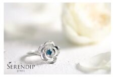Blue Rose Pt トパーズ ダイヤモンドリング アクセサリー ダイアモンド ダイア 宝石 リング ゴールド 7号～14号 ジュエリー  指輪 アクセサリー りんぐ ring レディース メンズ ペア シンプル 一点もの おしゃれ かわいい プレゼント ギフト株式会社菜畑  神奈川 湘南 藤沢