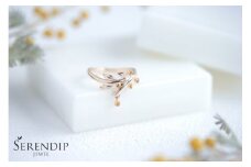 Mimosa K10 シトリン Pinky Ring レディース ジュエリー アクセサリー【1号～9号】 指輪 ゆびわ ピンキー りんぐ ring レディース シンプル 一点もの おしゃれ かわいい プレゼント ギフト SERENDIPJEWEL 株式会社菜畑 神奈川 湘南 藤沢