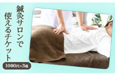 鍼灸サロン チケット 3000円分 1000円 × 3枚 鍼灸施術 利用券 美容鍼 肩こり 腰痛 疲労回復 改善 本格マッサージ リフレッシュ 頭 顔の疲れ ほうれい線 むくみ血流改善 小顔 This is Me 神奈川 湘南 藤沢