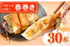 春巻き はるまき 30本 中華 春巻 冷凍 冷凍食品 豚肉 はるまき ハルマキ 冷凍 冷食 harumaki 弁当 惣菜 おかず 簡単 調理 時短 絶品 手作り 人気 こだわり 本格中華 中華料理 肉汁 皮 弁当 具  豚肉 野菜 やさい 豚 肉 ぶた buta niku 中華料理 中華 大新 神奈川 湘南 藤沢