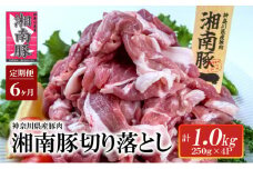 【6ヵ月定期便】湘南豚 切り落し 1.0kg 小分け 250g × 4P 6か月 冷凍 豚 ぶたにく ぶた肉 Pork 豚肉 ブランド豚 切り落とし 国産 国産豚 神奈川県産 定期便 肉 にく ポーク 冷凍 生姜焼き 野菜炒め 豚汁 豚丼 人気 おすすめ 株式会社羽根 藤沢市 神奈川 湘南 藤沢
