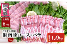 【6ヵ月定期便】湘南豚 ロース・バラしゃぶしゃぶ セット 1kg 6か月 定期便 豚肉 ロース 薄切り バラ しゃぶしゃぶ 冷凍 豚 ぶたにく ぶた肉 Pork 豚肉 ブランド豚 国産 国産豚 神奈川県産 肉 ポーク 炒め物 人気 おすすめ 株式会社羽根 藤沢市 神奈川 湘南 藤沢 