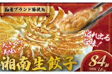 餃子 ぎょうざ 84個 (42個 × 2 パック) 肉汁たっぷり 大きい 国産 ブランド豚 ルイビ豚 小分け 豚肉 野菜 湘南餃子 湘南ぎょうざ 焼き餃子 gyouza ギョーザ 冷凍餃子 生餃子 冷凍 ご飯 おかず 冷凍食品 中華 おつまみ 簡単調理 時短 簡易包装 手作り餃子 サノフーズ 神奈川 湘南 藤沢