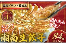 餃子 ぎょうざ 84個 (42個 × 2 パック) 肉汁たっぷり 大きい 国産 ブランド豚 ルイビ豚 小分け 豚肉 野菜 湘南餃子 湘南ぎょうざ 焼き餃子 gyouza ギョーザ 冷凍餃子 生餃子 冷凍 ご飯 おかず 冷凍食品 中華 おつまみ 簡単調理 時短 簡易包装 手作り餃子 サノフーズ 神奈川 湘南 藤沢