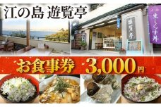 江の島 遊覧亭 食事券 3000円 分 江ノ島 食事券 お食事券 グルメ券 利用券 商品券 補助券 ギフト券 ギフト チケット お食事 ランチ 海鮮丼 江の島丼 サザエ しらす 生しらす シラス 海が見える オーシャンビュー 湘南海岸 海 一望  旅行 観光 旅行 トラベル 関東 首都圏 神奈川 湘南 藤沢
