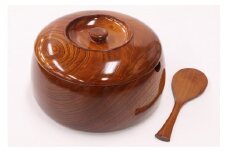 小田原漆器　8寸飯【漆塗り 国産天然木 おしゃれ プレゼント 記念 お祝い ふっくらとしたデザイン 木製食器 日用品 キッチン用品 木製 直径230mm×高さ125mm 小田原漆器 神奈川県 小田原市 】