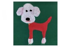アーティストが描く愛しいペットのポートレート　15cm×15cm　水彩　額付【アート 15cm×15cm 横井山泰 美術 作家 水彩 額付 厚紙 美術品 アート作品 作品 屋内装飾品 神奈川県 小田原市 】