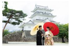 小田原城フォトウェディング（60分撮影・衣装・美容・写真データ付き）【小田原 出張撮影 60分 撮影データ 写真データ 写真 カメラマン 同行撮影 時間内撮影し放題　小田原城 結婚 結婚写真 神奈川県 小田原市 】
