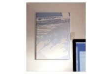 原画【gift】オリジナル風景画　キャンバス ペインティング　小田原出身在住イラストレーターの作品　心象風景　子供の頃見た風景　海　空　山
