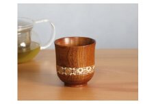 【箱根寄木細工　湯呑 大】寄木を配した木製湯呑は軽くて割れにくく、お茶の時間をより楽しめます！【 キッチン用品 食器 雑貨 日用品 木製食器　職人メイド 工芸品 職人の手作り おしゃれ食器 神奈川県 小田原市 】