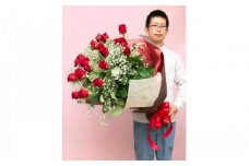 赤バラの花束 21本「あなただけに尽くします」【記念日に届くお花 21本 世界らん展 フラワードリームジャパンカップ 国内主要コンテスト受賞 贈り物 メッセージフラワー 神奈川県 小田原市 】