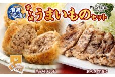 湘南名物 茅ヶ崎メンチ＆豚の味噌漬けうまいものセット 茅ヶ崎メンチ 豚の味噌漬け メンチ 味噌漬け 豚肉 ポーク おかず 惣菜 お惣菜 半惣菜 揚げ物 簡単調理  一人暮らし 金賞受賞 送料無料 贈答品 お取り寄せグルメ 神奈川県 茅ヶ崎市