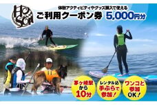 HosoiiSurf＆Sports クーポン券 5000円分 サーフィン SUP 体験 休日 夏休み 海 ビーチ 犬と一緒 駅チカ夏 SUP釣り サーフボード チケット 神奈川県 茅ヶ崎市