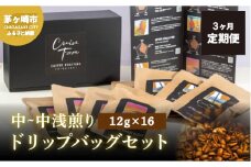 3ヵ月定期便【CRUISE TOWN COFFEE ROASTERS】中～中浅煎りドリップバッグセット（12g×16） 飲み物 飲料 ドリンク コーヒーブレイク ドリップコーヒー 手軽 