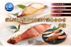 ぎんだら 銀さけ 詰め合わせ 本漬けセット 6種 30切  たら タラ 鱈 サケ 鮭 しゃけ シャケ 魚 さかな サカナ 漬け魚 粕 味噌 みりん 銀鮭 おかず 本格的 手軽 お弁当 プレゼント ギフト 贈答 送料無料 【 茅ヶ崎市 】
