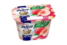 明治ブルガリアヨーグルトたっぷりリッチ白桃&白桃 ヨーグルト ブルガリア 明治 乳製品 乳酸菌 脂肪0 白桃 朝食 デザート 食べきりサイズ 茅ヶ崎市 神奈川県
