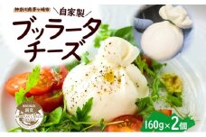 自家製チーズ ブッラータチーズ160g 2個 出来立て 神奈川県産 幻のチーズ ブッラータ 手作り Osteria e Bottega S 神奈川県 湘南 茅ケ崎 フレッシュチーズ  おつまみ ピザ 神奈川県 茅ヶ崎市