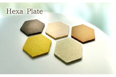 プレート Hexa Plate 正六角形 皮 搾りかす コーヒーかす みかん皮 にんじん皮 えごま搾りかす たまねぎ皮 小物 アロマストーンディフューザー 土台 茅ヶ崎市 神奈川県 みかん皮