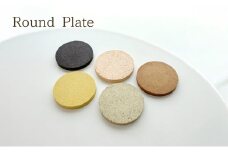 プレート Round Plate 円 皮 搾りかす コーヒーかす みかん皮 にんじん皮 えごま搾りかす たまねぎ皮 小物 飾り台 アロマストーンディフューザー 土台 茅ヶ崎市 神奈川県 コーヒーかす
