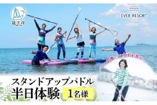 【逗子海岸・エバーリゾート 】スタンドアップパドルボード（SUP）半日体験１名様ランチ付き ピクニック 体験 海  ガイド  無人島 波 水着 ウエットスーツ ハワイ 逗子海岸 エバーリゾート 神奈川県 逗子市 [№5875-0046]