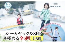 【シーカヤック＆サップを極める全6回 】パドルスポーツスタートパック  1名様 シーカヤック サップ SUP 体験 海  ガイド  無人島 波 水着 ウエットスーツ ハワイ 逗子海岸 エバーリゾート 神奈川県 逗子市 [№5875-0078]