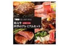 牛肉 四季のプレミアム 定期便 4回 葉山牛 黒毛和牛 セット しゃぶしゃぶ ロース ビーフシチュー サーロイン ヒレステーキ ハンバーグ 焼肉 赤身 すき焼き [№5875-0325]