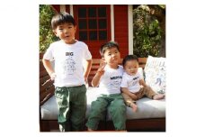 3人兄弟姉妹でおそろい/ハンバーガー SMALL×MEDIUM×BIG プリント/ Tシャツ3枚組ギフトセット【出産祝い・誕生日・ギフト・プレゼント】（※その他サイズはご注文後の確認） [№5875-7242]0654