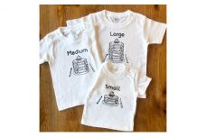 3人兄弟姉妹でおそろい/パンケーキ Small×Medium×Large プリント/ Tシャツ3枚組ギフトセット【出産祝い・誕生日・ギフト・プレゼント】（80cm×90cm×100cm） [№5875-7283]0657