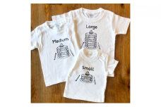 3人兄弟姉妹でおそろい/パンケーキ Small×Medium×Large プリント/ Tシャツ3枚組ギフトセット【出産祝い・誕生日・ギフト・プレゼント】（80cm×100cm×140cm） [№5875-7292]0657