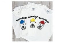 2人兄弟姉妹でおそろい / かき氷 ブルー（小）レッド（中）イエロー（大）/ Tシャツ3枚組ギフトセット（80cm×120cm×150cm） [№5875-7460]0668