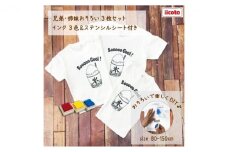 3人兄弟姉妹でおそろい /DIYペイント かき氷/ Tシャツ3枚組ギフトセット（80cm×120cm×140cm） [№5875-7539]0672