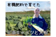 有機肥料で育てたキャベツと大根セット　M002-003