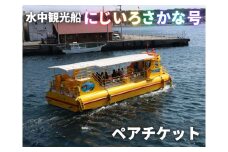 水中観光船にじいろさかな号ペアチケット　M033-001