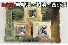 メカジキ特選味噌漬、特選粕漬、西京漬 各1枚　M005-047