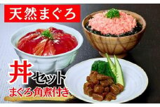 三崎まぐろ 2色丼セット まぐろの角煮付 計520g （漬けまぐろ、目鉢まぐろすきみ、まぐろの角煮）　M020-023