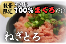 【原材料は100%まぐろだけ！】混ざりなし！天然まぐろのねぎとろ 200g×2P（約4人前）　M005-007