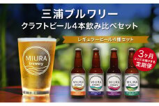【全3回定期便】【三浦ブルワリー】クラフトビール 4本飲み比べセット　M110-T01