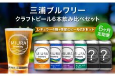 【全6回定期便】【三浦ブルワリー】クラフトビール定番4本と季節のビール2本飲み比べセット　M110-T05