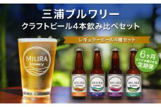 【三浦ブルワリー】定期便6ヶ月クラフトビール4本飲み比べセット　M110-T04