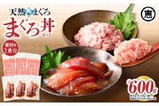 三崎まぐろ 2度おいしい まぐろ2色丼セット 600g（各100g×3P）【2025年10月お届け】　M020-018-10
